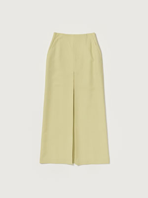 TENSE WOOL DOUBLE CLOTH SLIT SKIRT