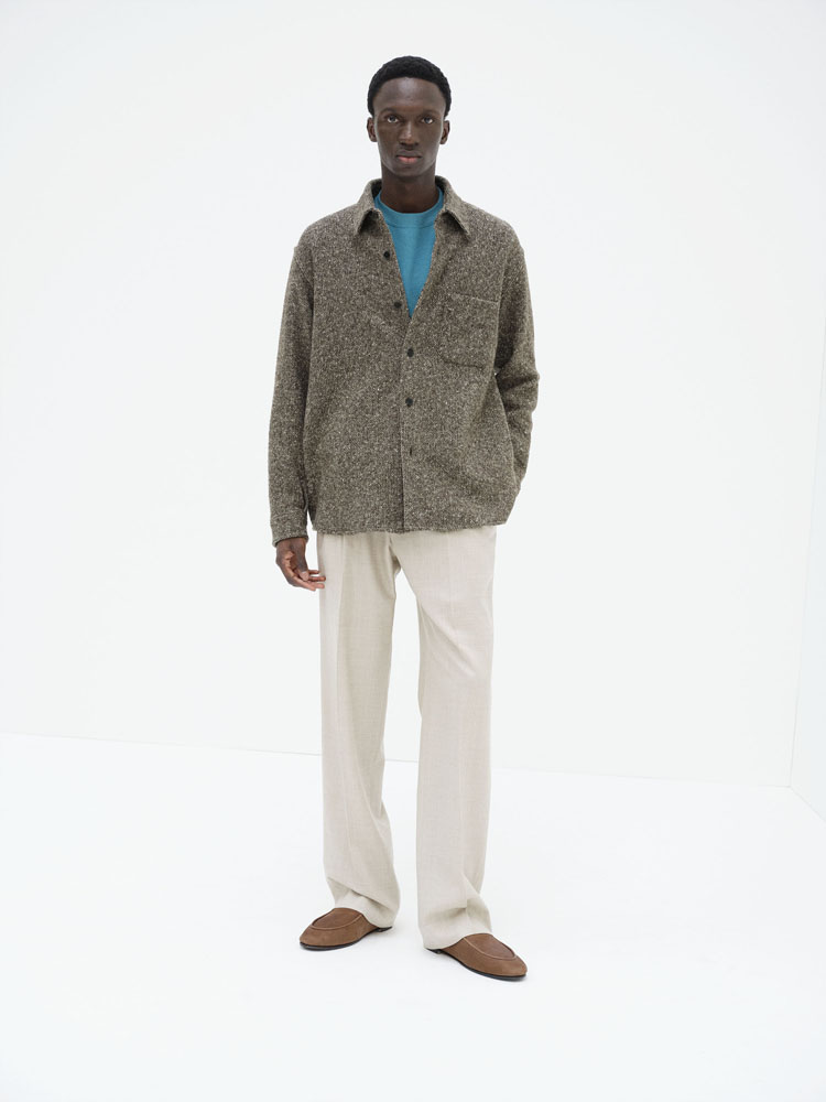 HOMESPUN TWEED SHIRT BLOUSON