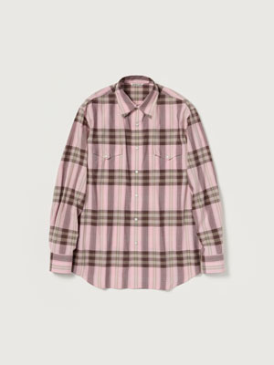 HIGH TWIST COTTON SILK CHECK SHIRT