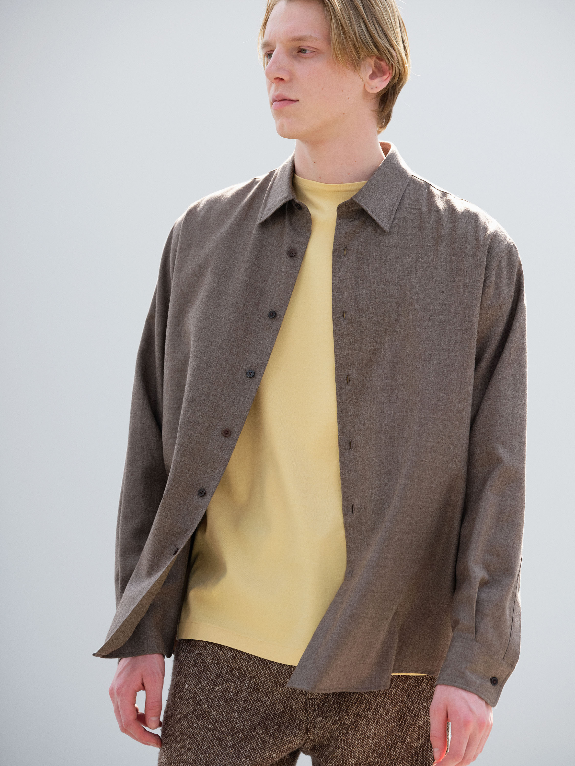 SUPER LIGHT WOOL SHIRT 詳細画像 TOP BROWN 1