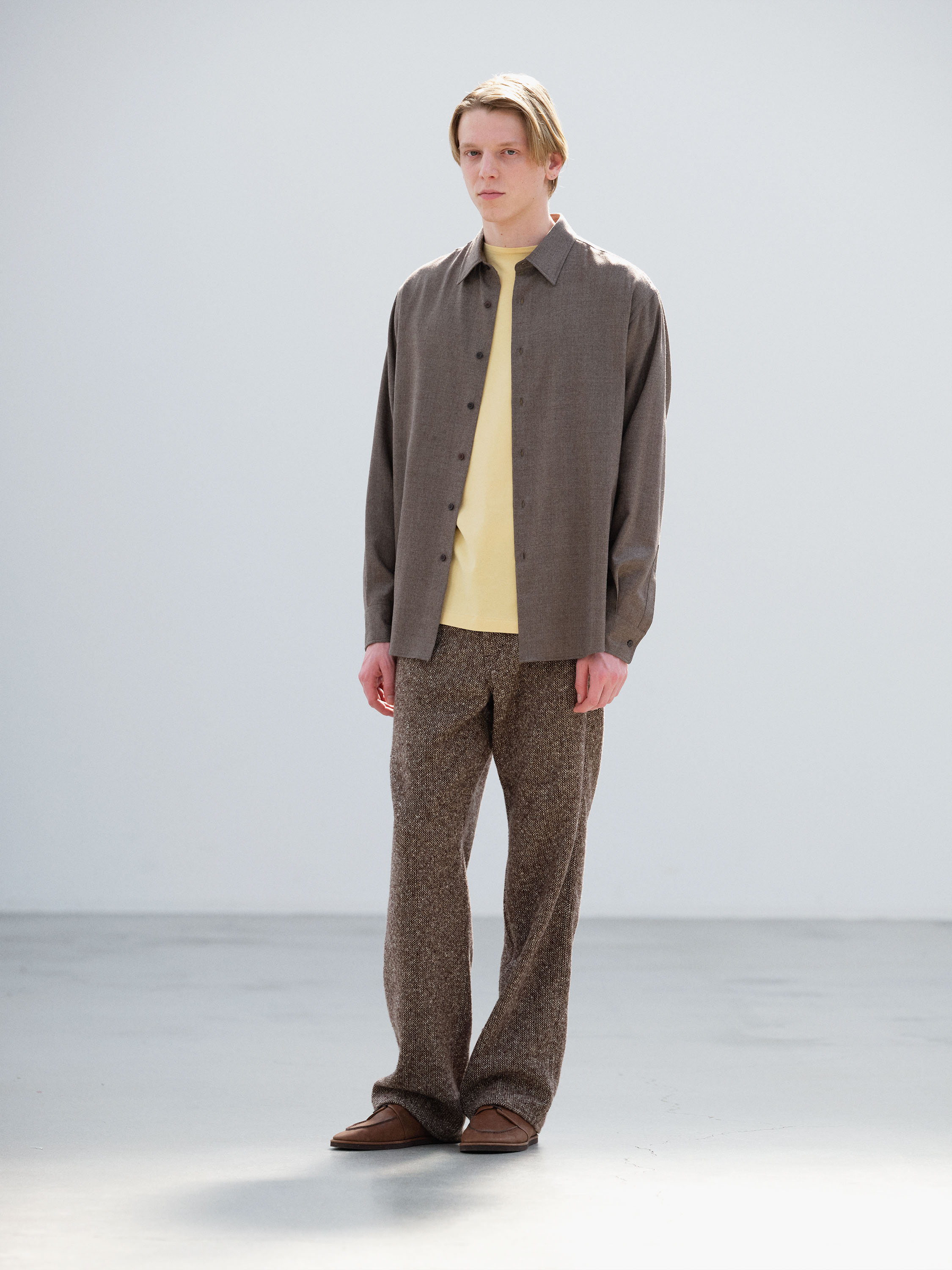SUPER LIGHT WOOL SHIRT 詳細画像 TOP BROWN 2
