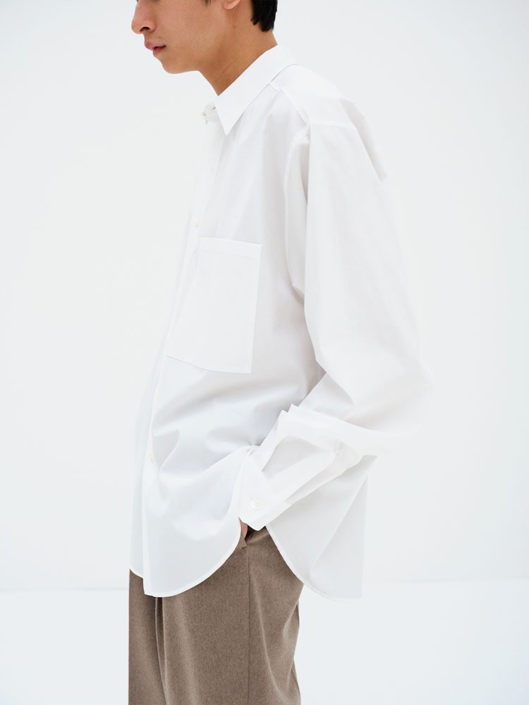 WASHED FINX TWILL BIG SHIRT - AURALEE Official Website