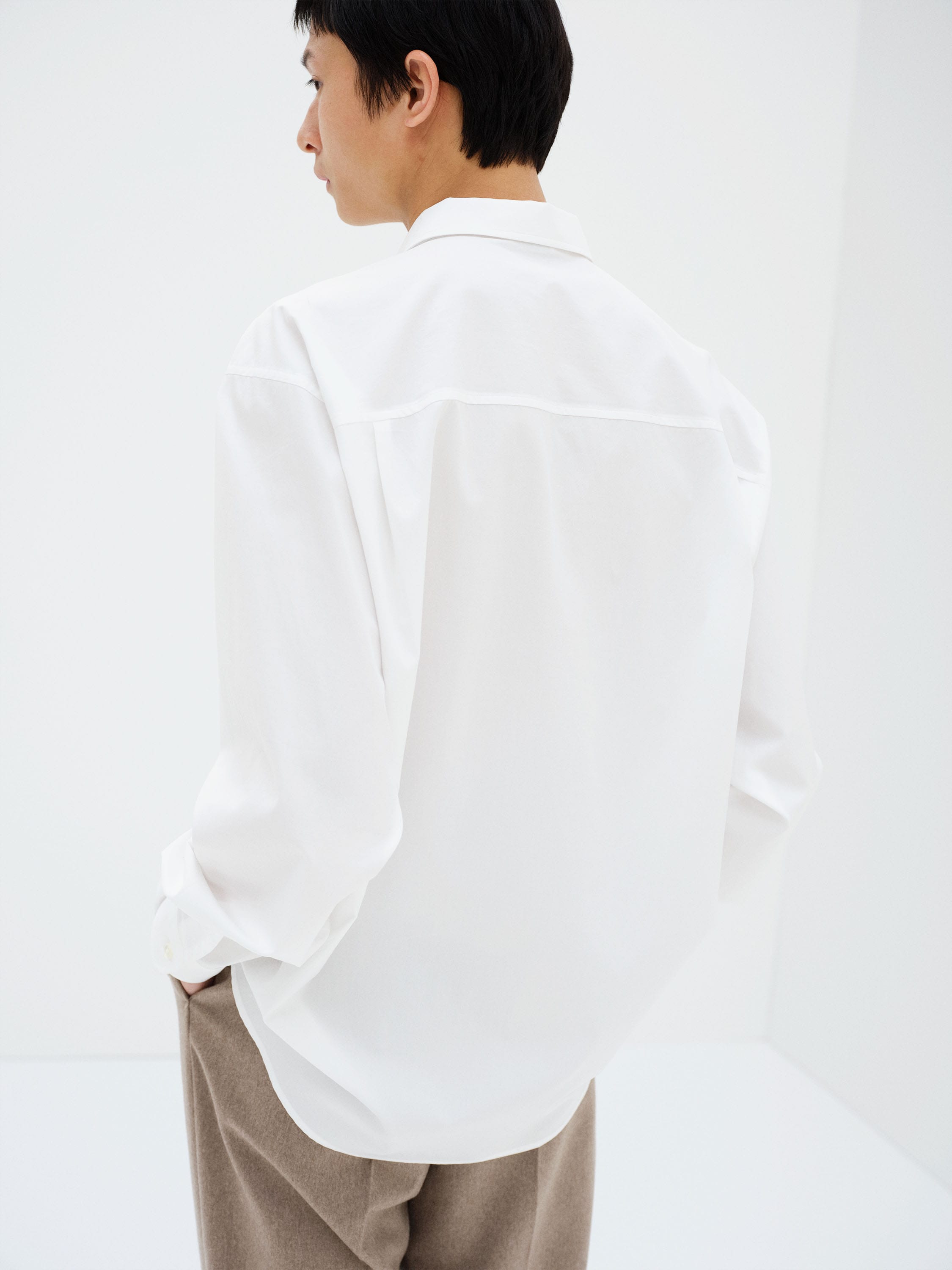 WASHED FINX TWILL BIG SHIRT 詳細画像 WHITE 4