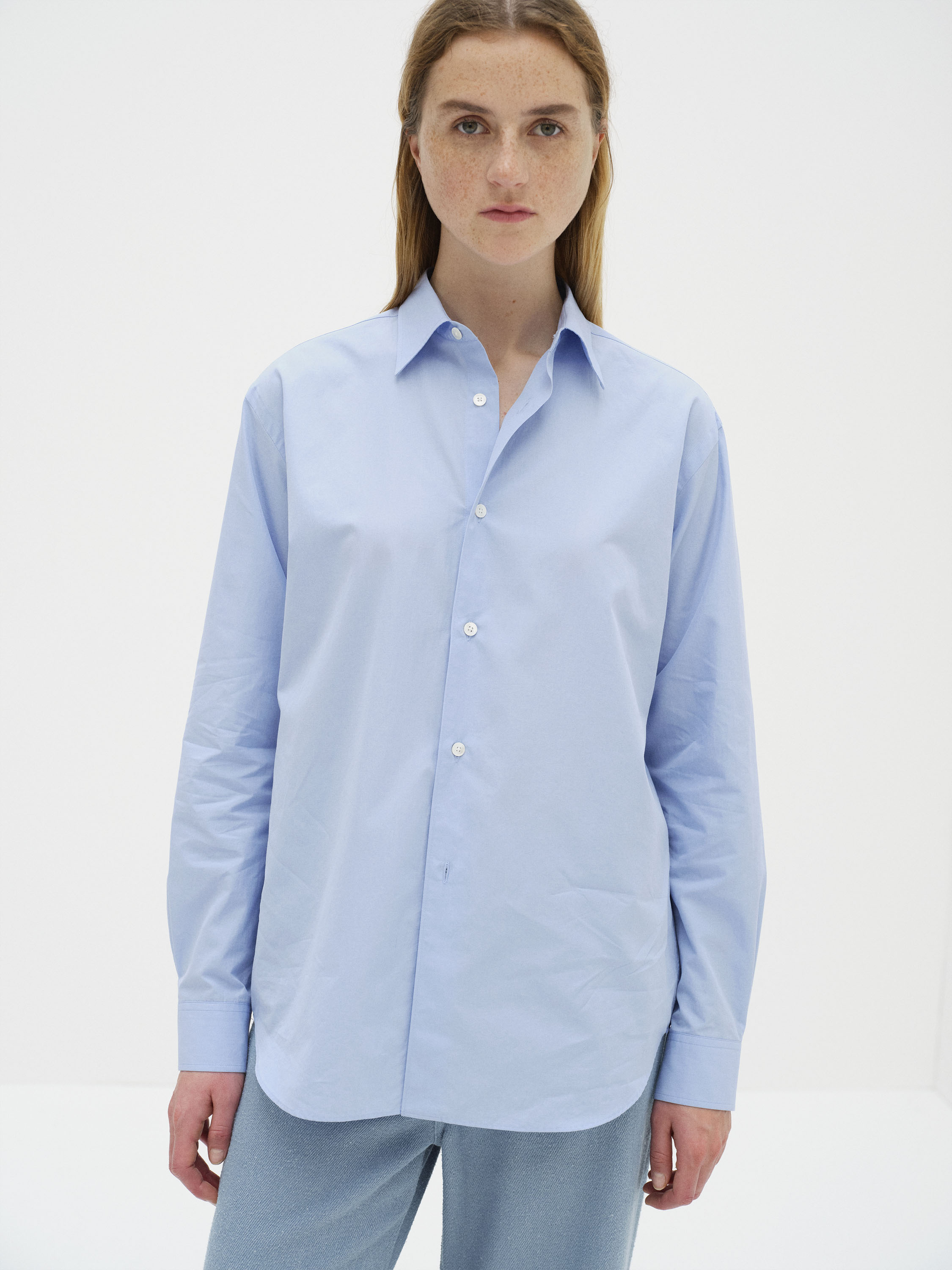 FINX LIGHT WEATHER CHAMBRAY SHIRT 詳細画像 SAX BLUE CHAMBRAY 1