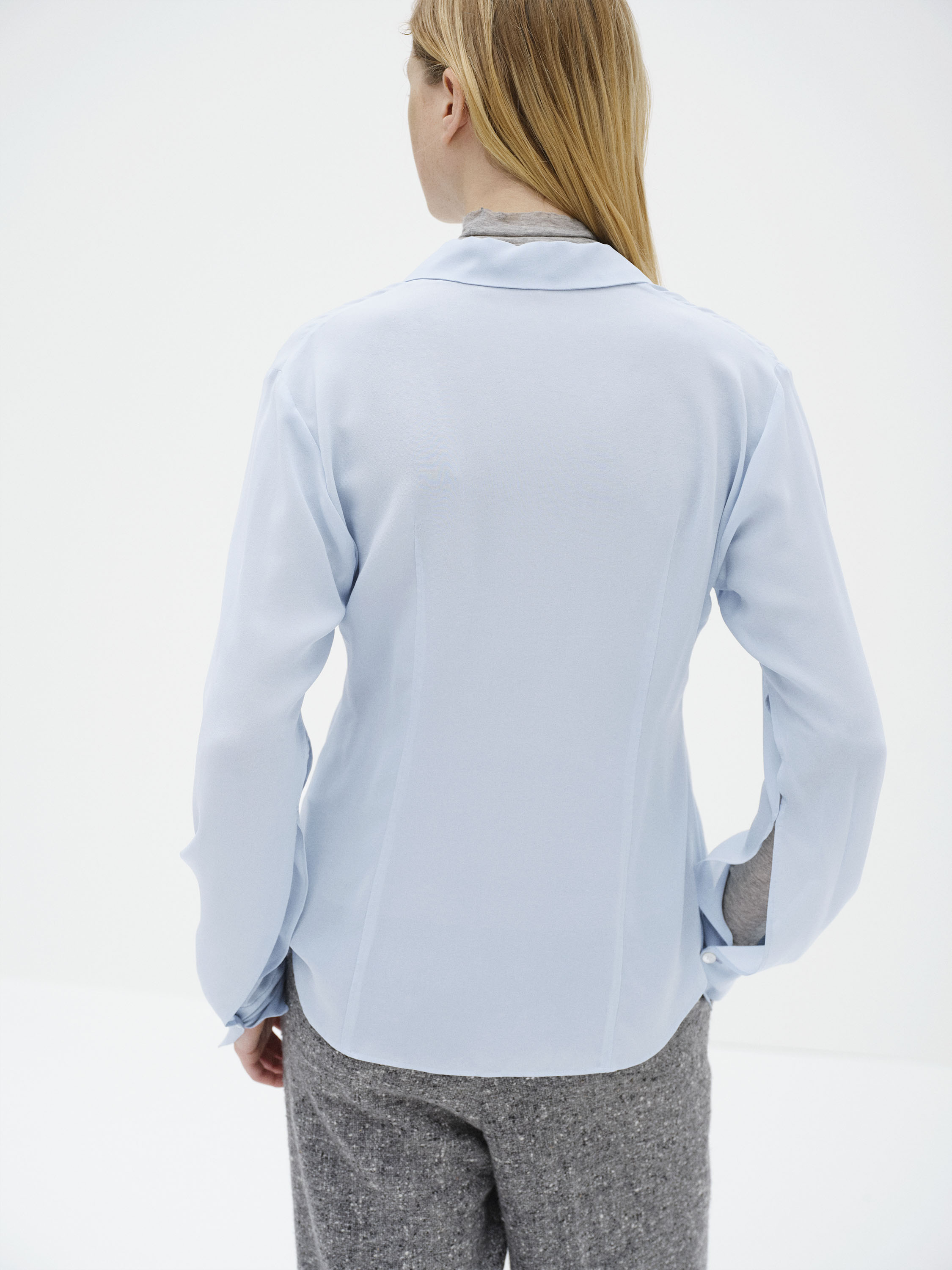 AIRY SILK GEORGETTE SHIRT 詳細画像 LIGHT BLUE 4