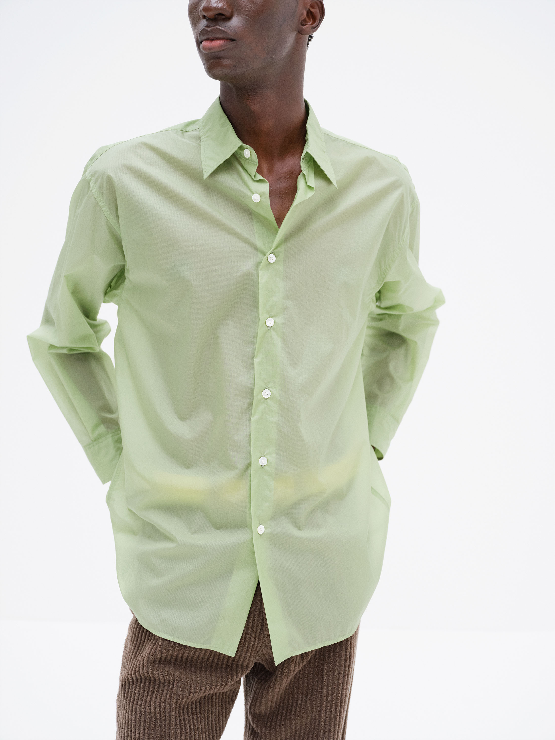 SHEER NYLON RIPSTOP SHIRT 詳細画像 LIGHT GREEN 2
