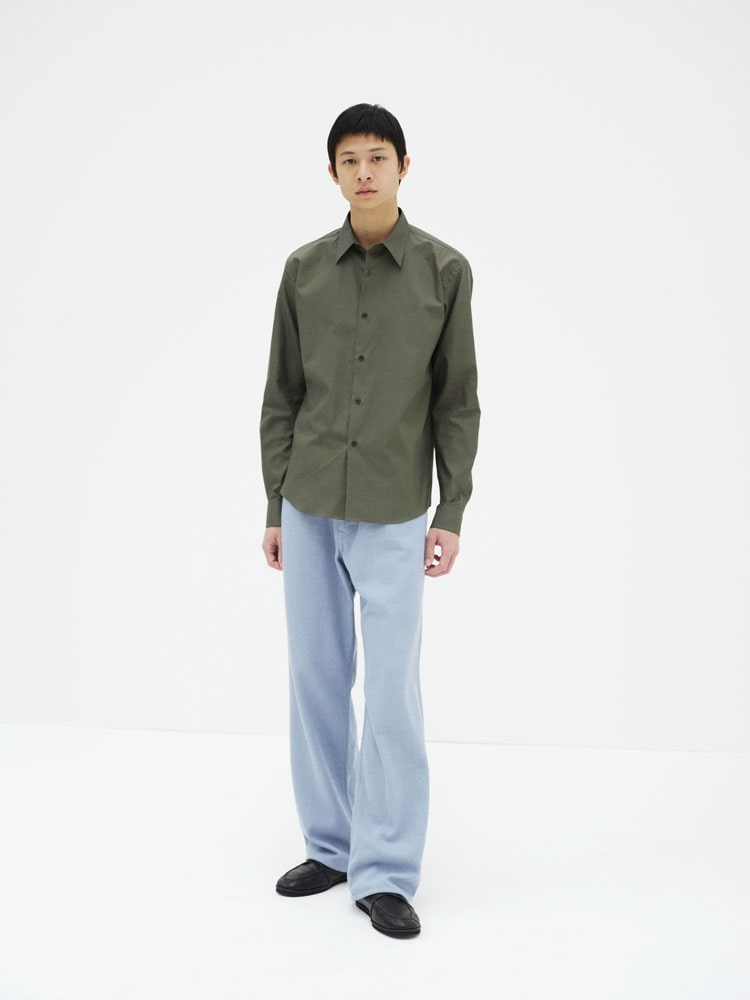 WASHED FINX TWILL SLIM SHIRT - AURALEE Official Website