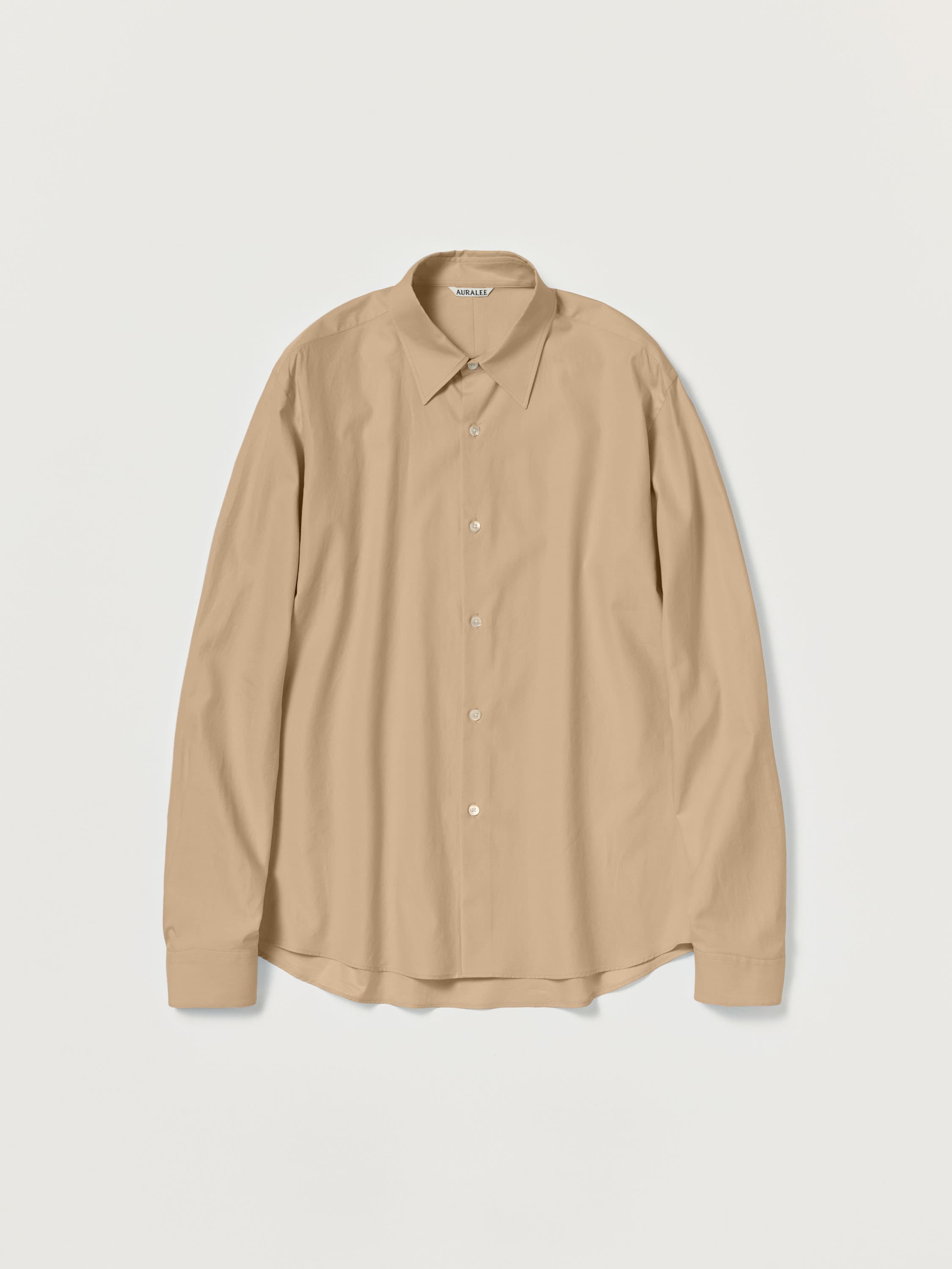 WASHED FINX TWILL SLIM SHIRT 詳細画像 BEIGE 1