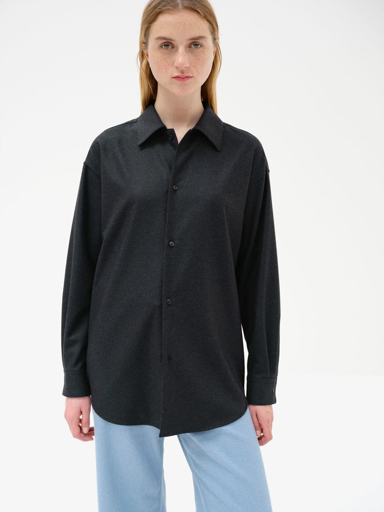 WOOL FULLING FLANNEL SHIRT - AURALEE Official Website