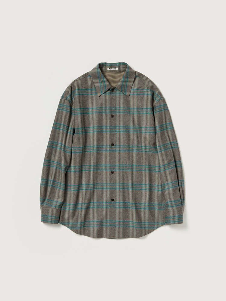 WOOL FULLING FLANNEL SHIRT - AURALEE Official Website
