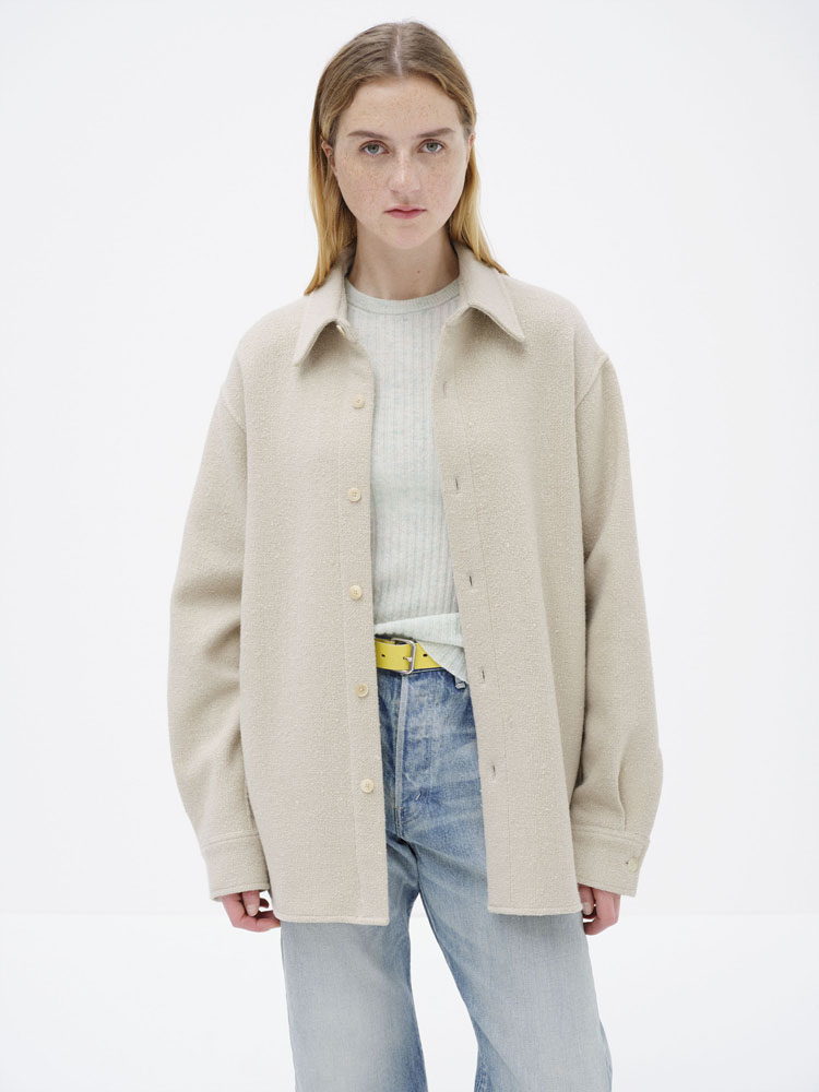 HOMESPUN TWEED SHIRT BLOUSON