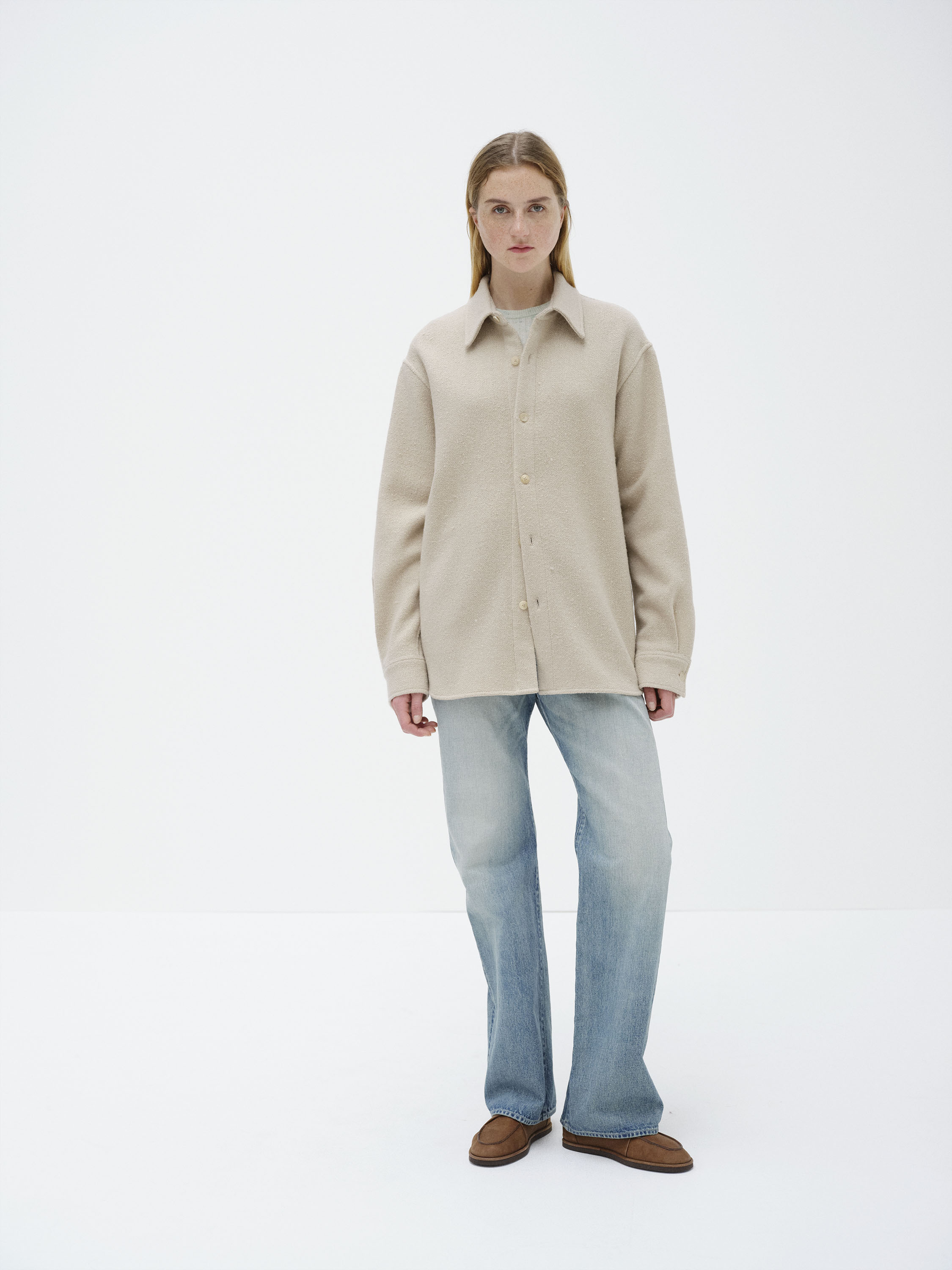 HOMESPUN TWEED SHIRT BLOUSON 詳細画像 IVORY BEIGE 2