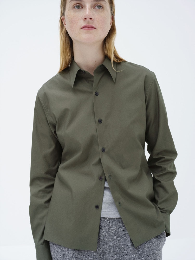 WASHED FINX TWILL SLIM SHIRT - AURALEE Official Website