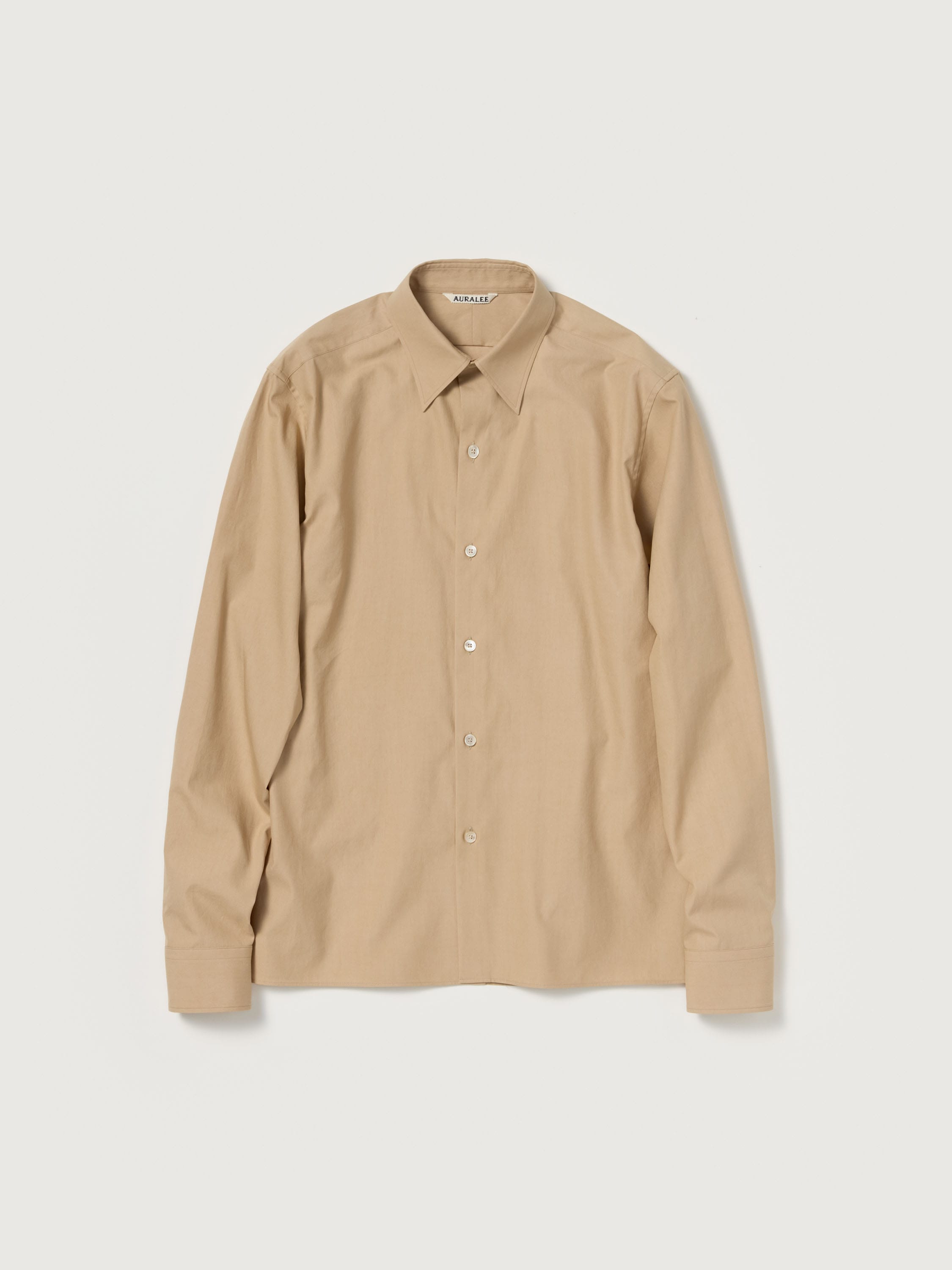 WASHED FINX TWILL SLIM SHIRT 詳細画像 BEIGE 1