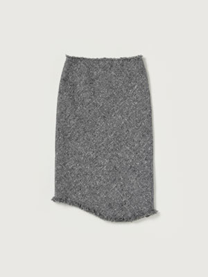 HOMESPUN TWEED FRINGE SKIRT