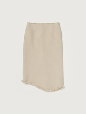 HOMESPUN TWEED FRINGE SKIRT