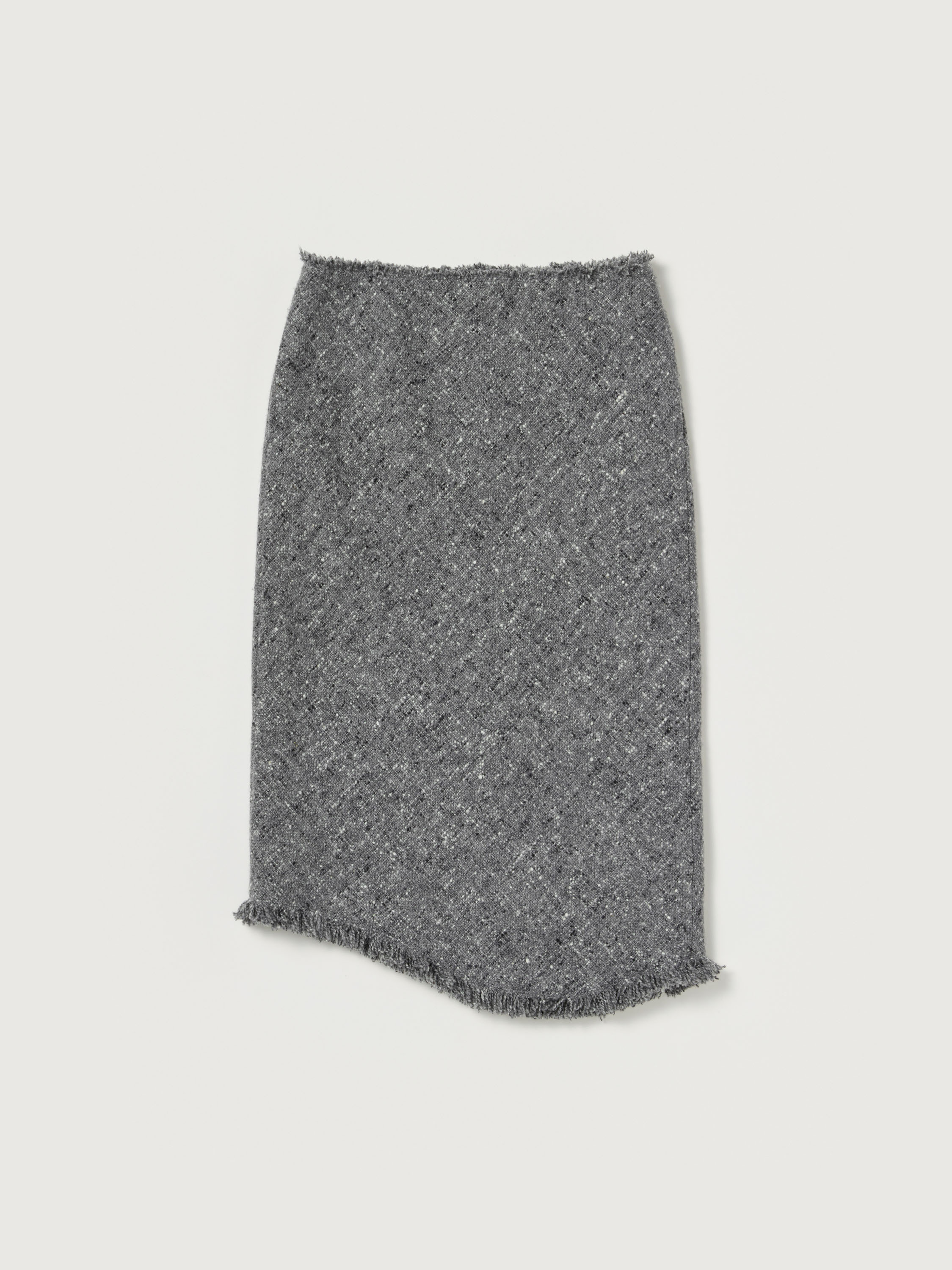 HOMESPUN TWEED FRINGE SKIRT 詳細画像 MIX GRAY 1