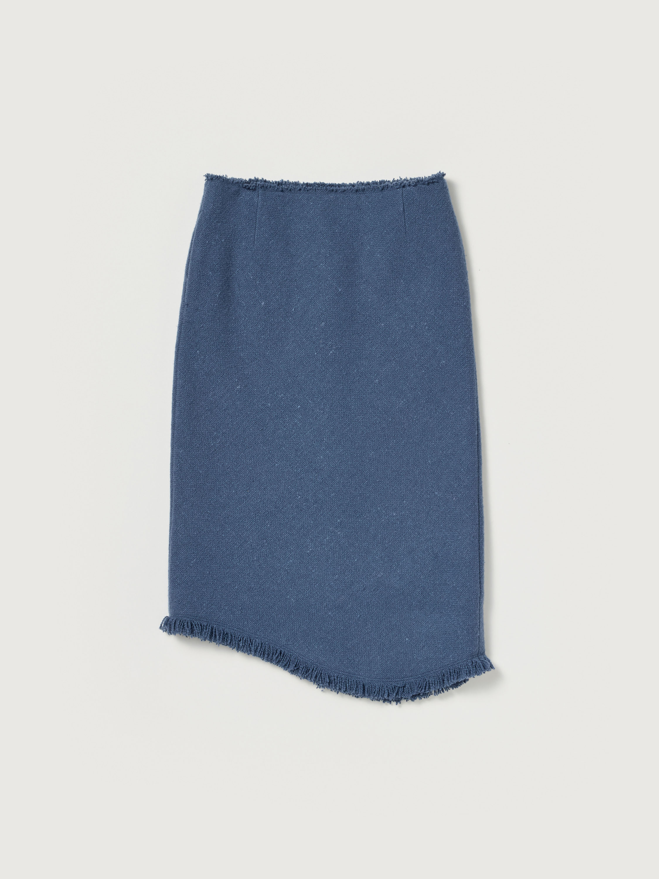 HOMESPUN TWEED FRINGE SKIRT 詳細画像 DUSTY BLUE 5
