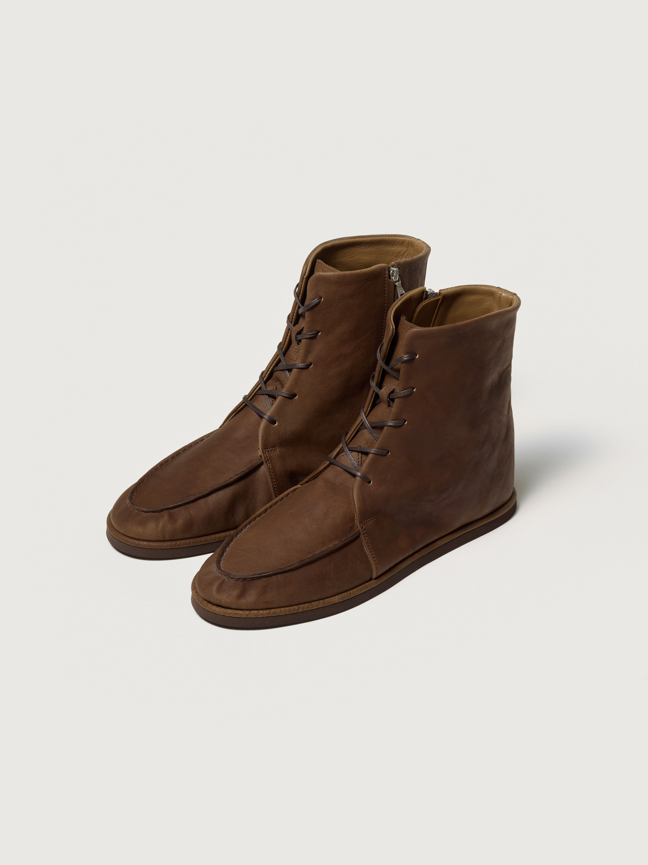 HORSEHIDE LEATHER LACE-UP BOOTS 詳細画像 BROWN 1