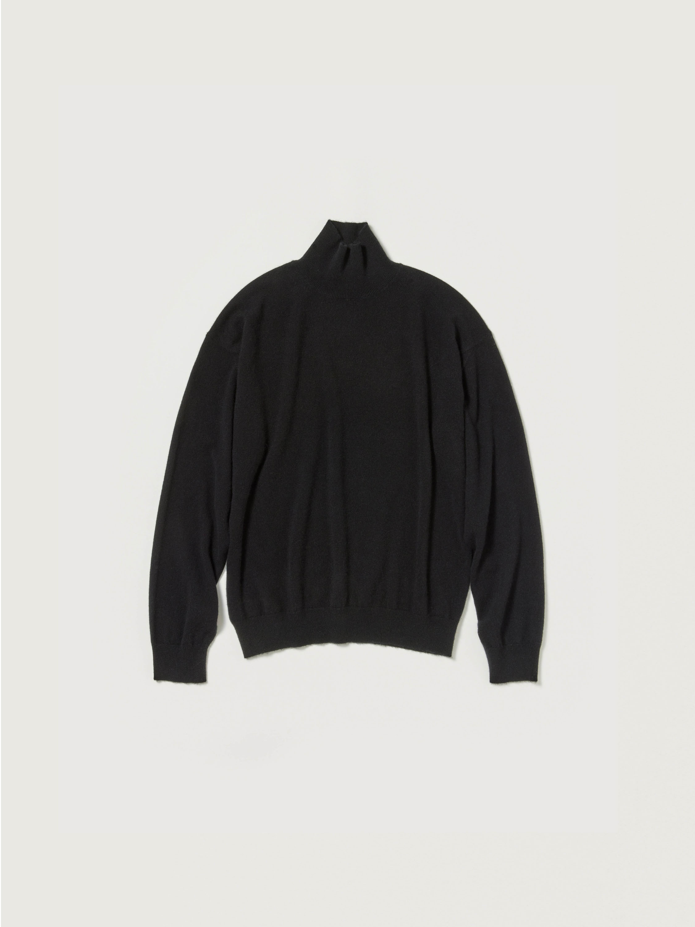 BABY CASHMERE KNIT TURTLE 詳細画像 TOP BLACK 1