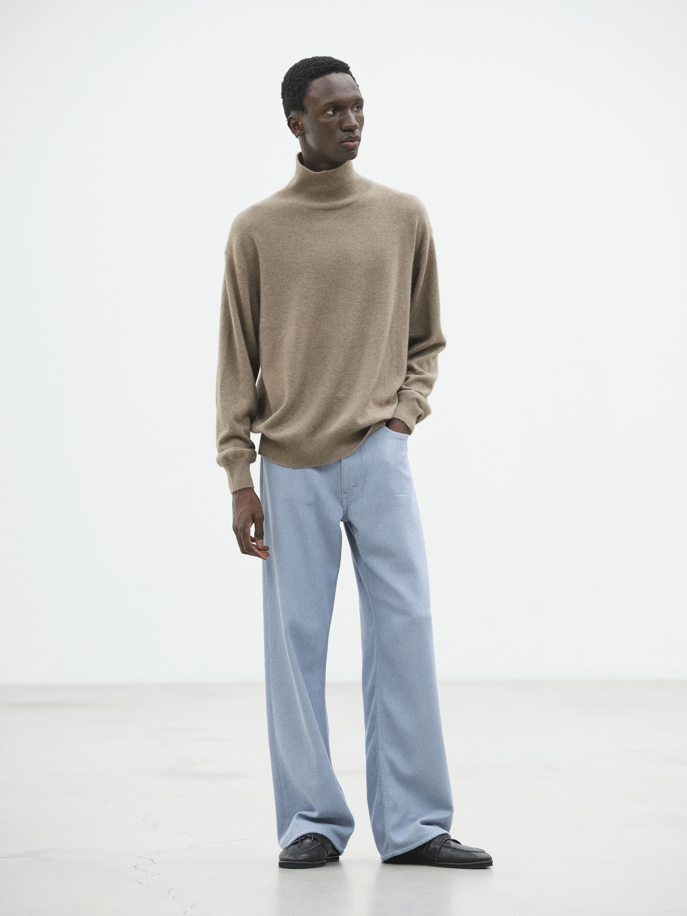 BABY CASHMERE KNIT TURTLE 詳細画像 NATURAL BROWN 1