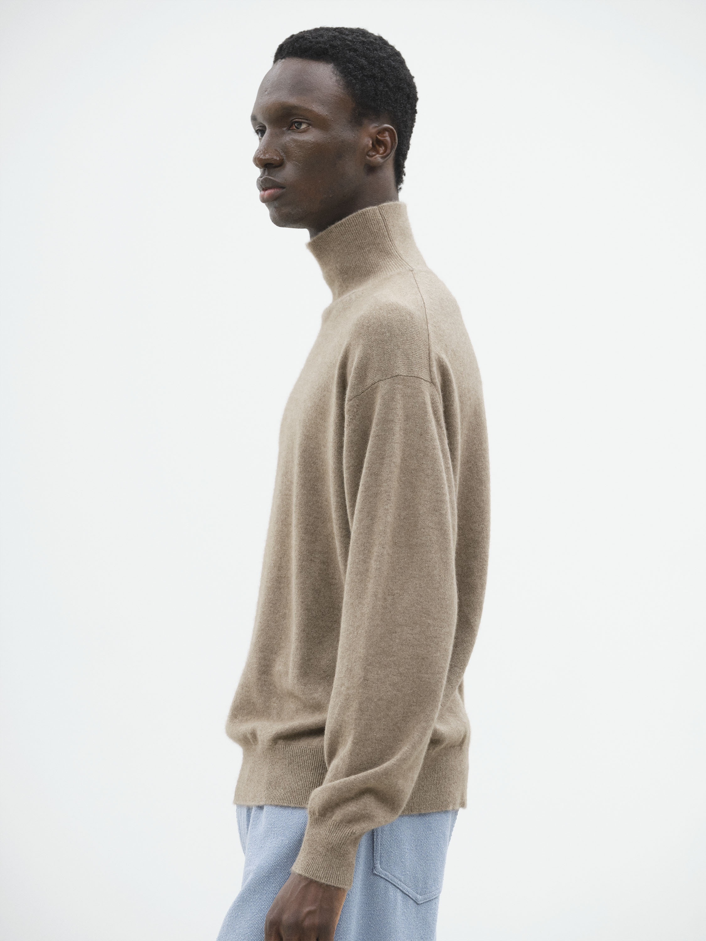 BABY CASHMERE KNIT TURTLE 詳細画像 NATURAL BROWN 3