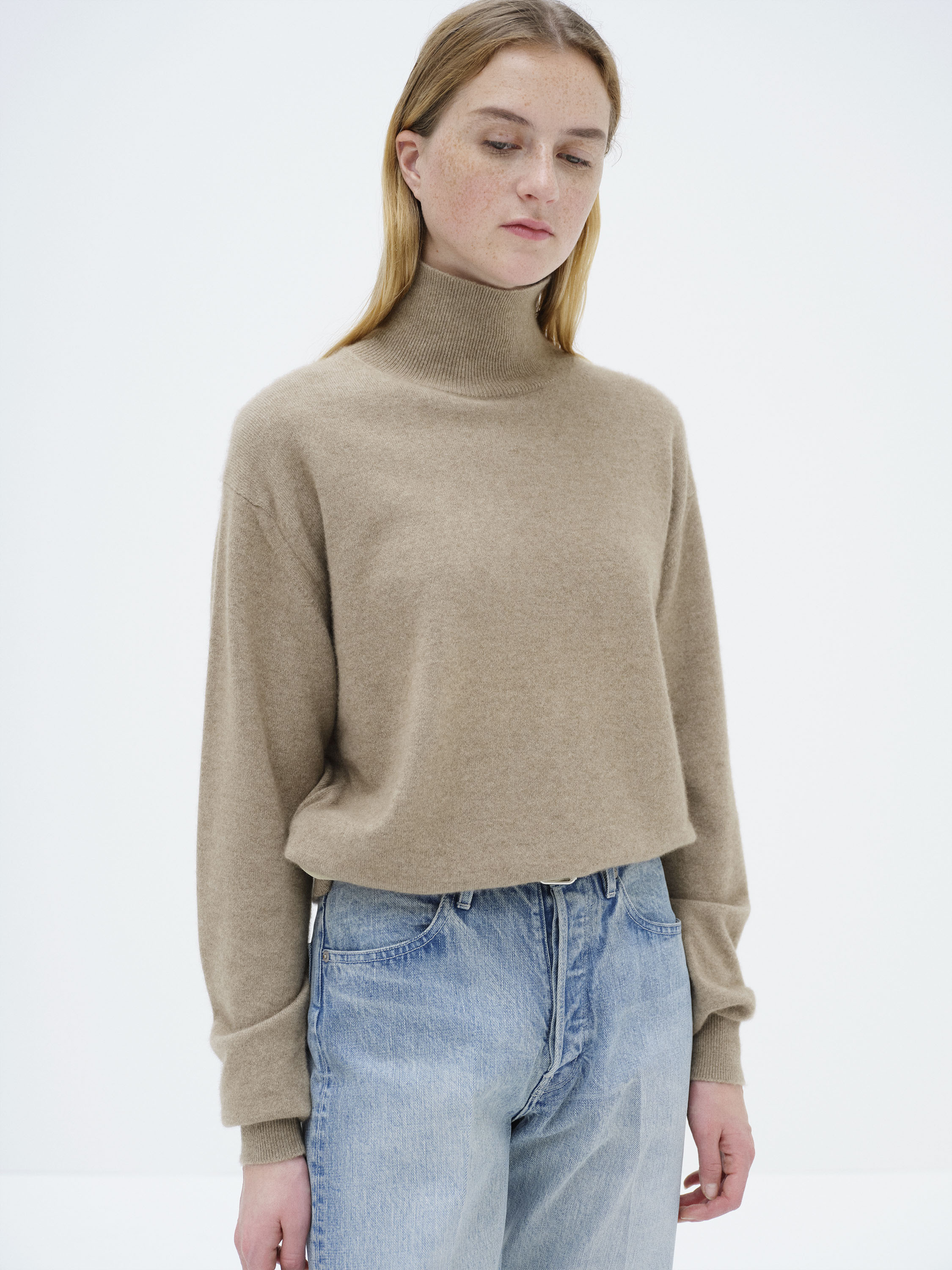 BABY CASHMERE KNIT TURTLE 詳細画像 NATURAL BROWN 1