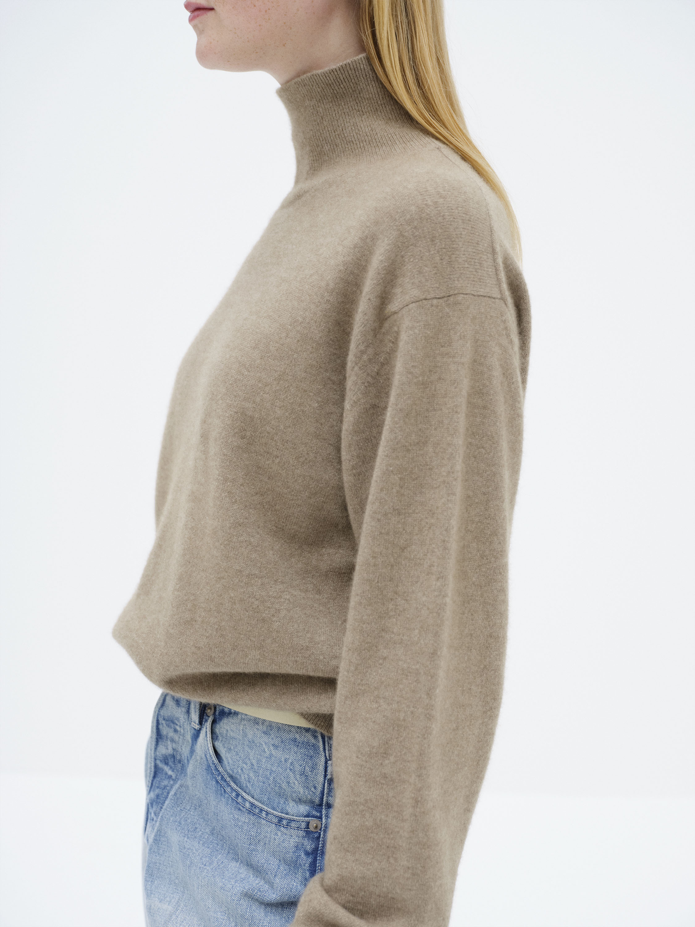 BABY CASHMERE KNIT TURTLE 詳細画像 NATURAL BROWN 3