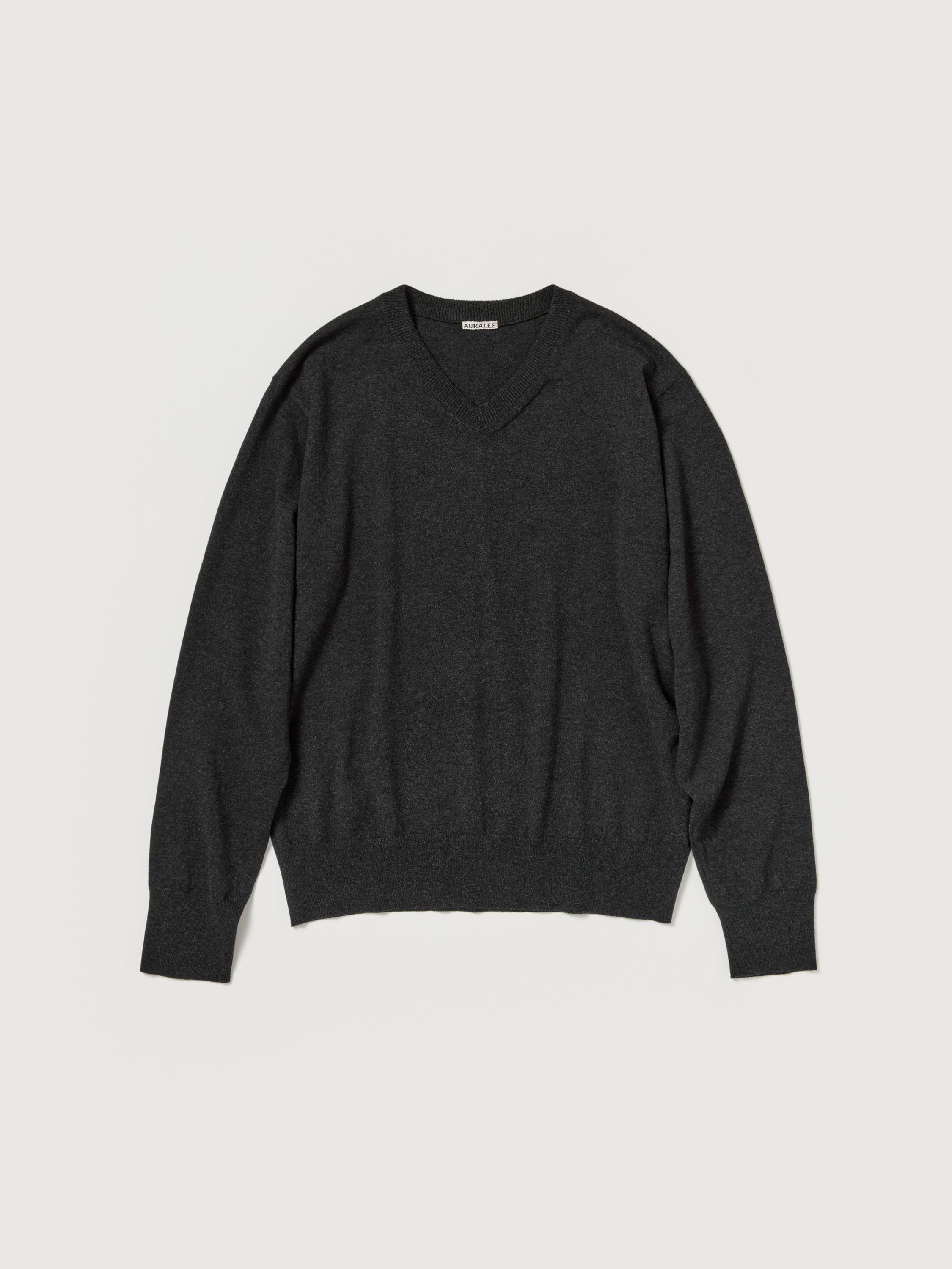 HIGH TWIST WOOL KNIT V-NECK P/O - AURALEE Official Website