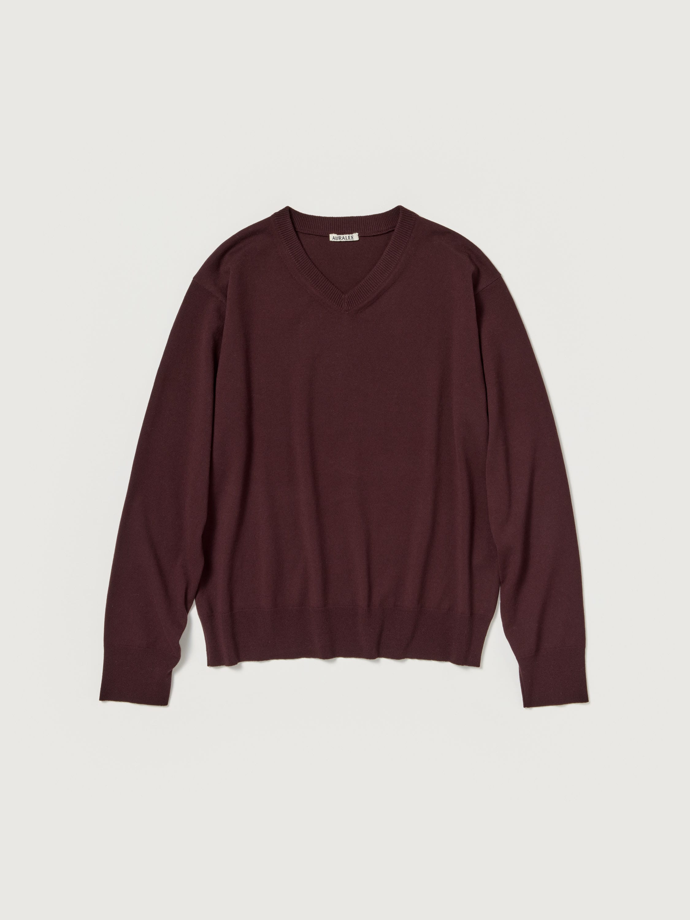 HIGH TWIST WOOL KNIT V-NECK P/O - AURALEE Official Website
