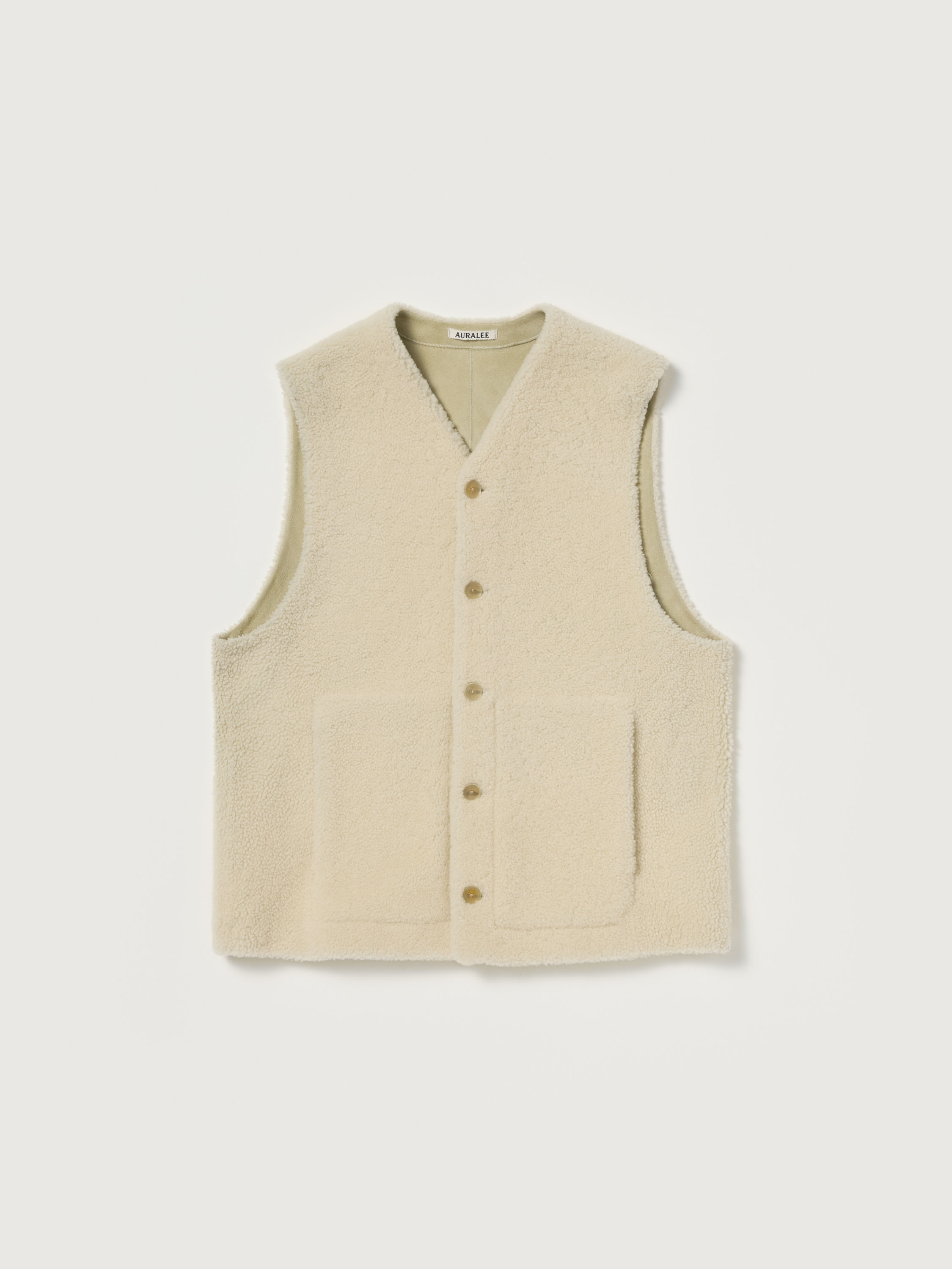 MERINO MOUTON VEST 詳細画像 IVORY LIME 6