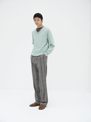 HIGH GAUGE SOFT CASHMERE KNIT V-NECK P/O