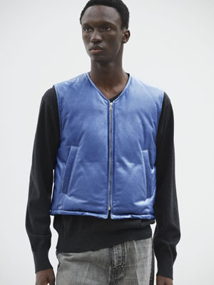 FINE CALF LEATHER DOWN VEST