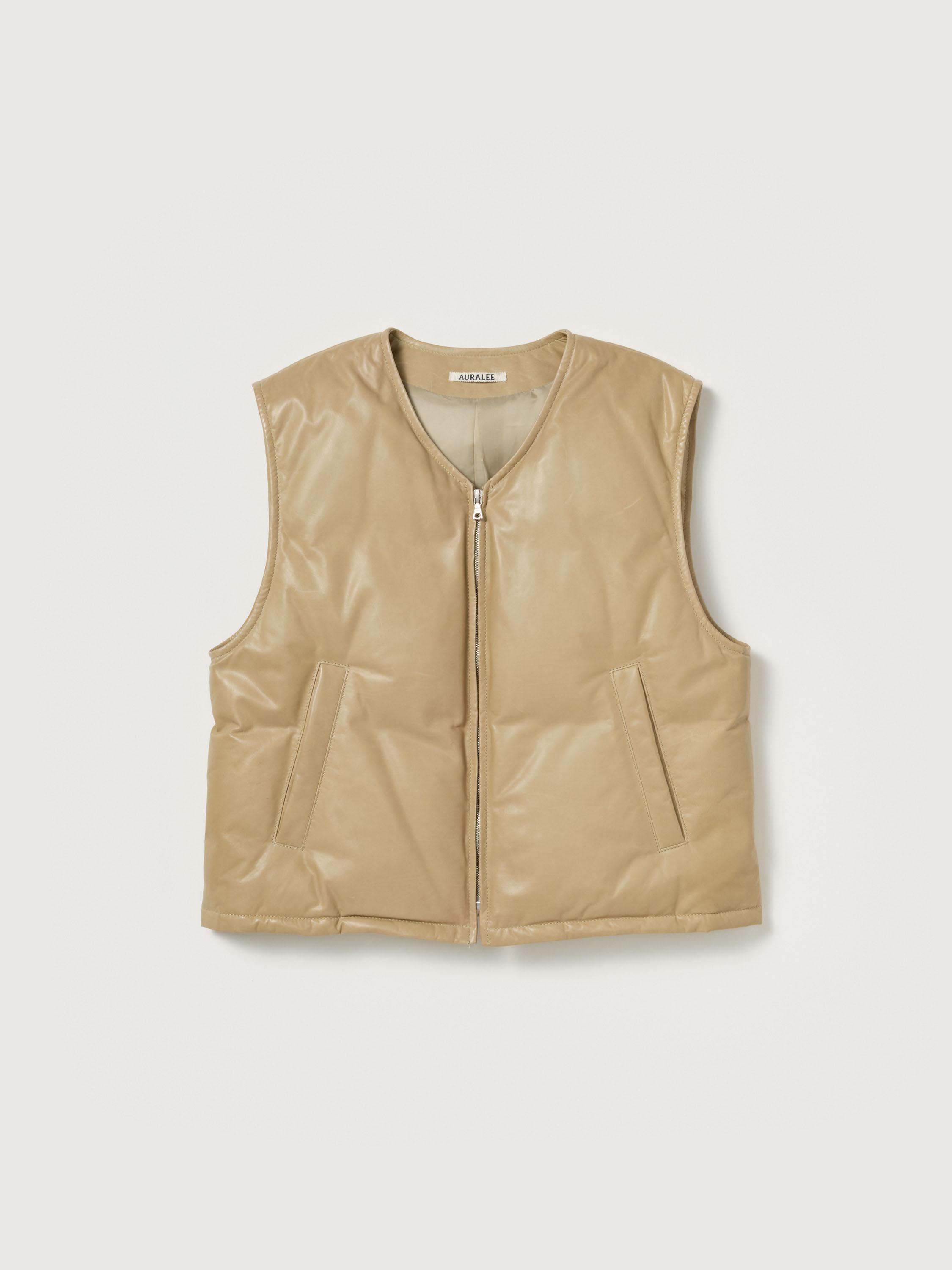 FINE CALF LEATHER DOWN VEST 詳細画像 BEIGE 1