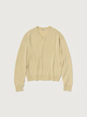 LIGHT CASHMERE KNIT V-NECK P/O