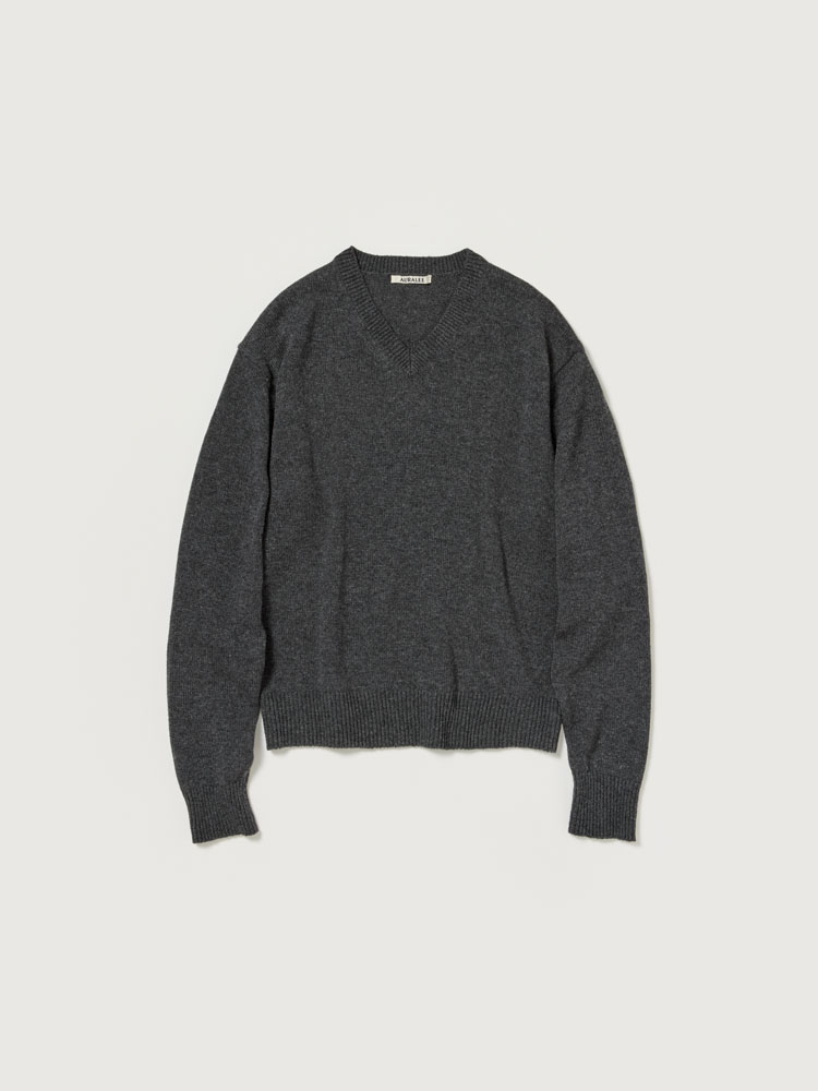 LIGHT CASHMERE KNIT V-NECK P/O - AURALEE Official Website