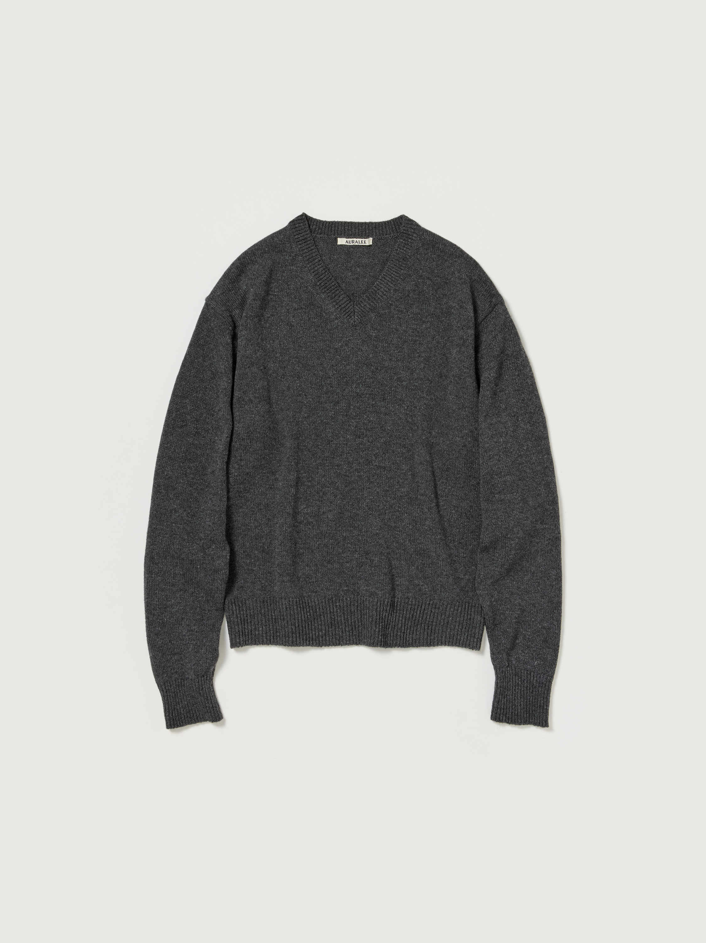 LIGHT CASHMERE KNIT V-NECK P/O 詳細画像 CHARCOAL 1