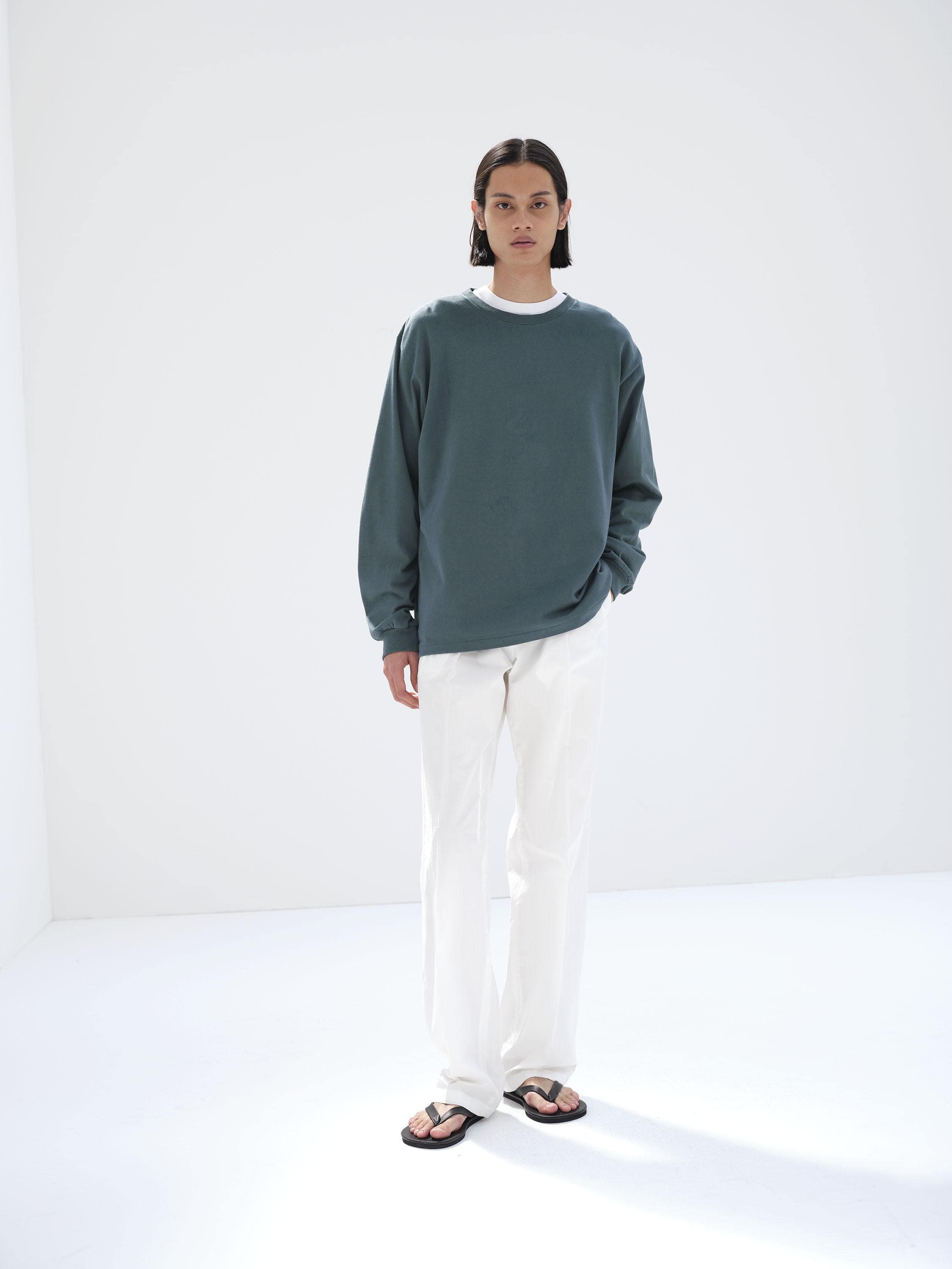 LUSTER PLAITING L/S TEE 詳細画像 DEEP BLUE 1