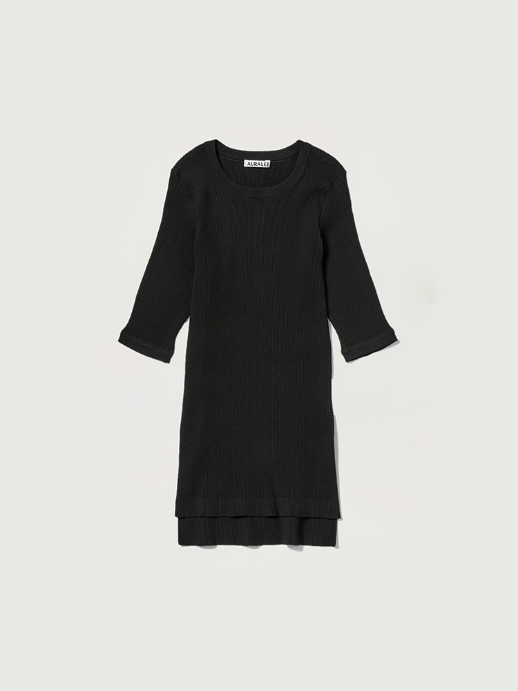 COTTON HIGH GAUGE RIB KNIT TEE - AURALEE Official Website