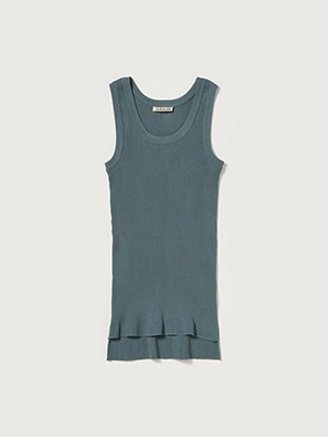 COTTON HIGH GAUGE RIB KNIT TANK