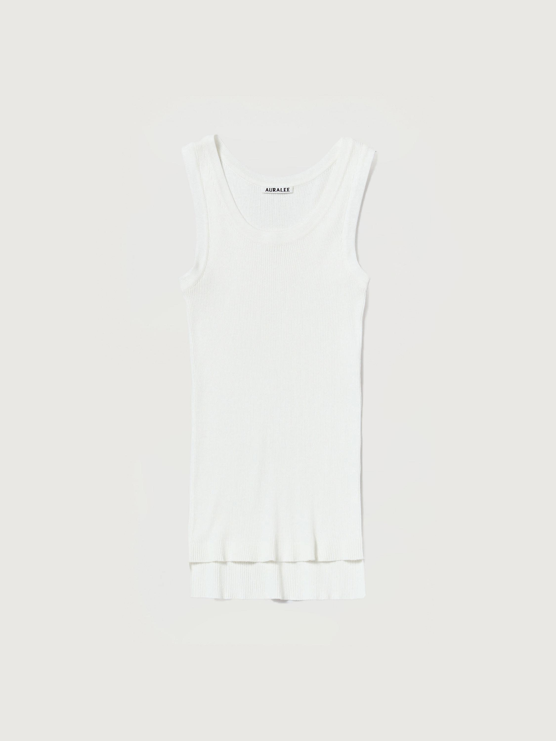 COTTON HIGH GAUGE RIB KNIT TANK 詳細画像 WHITE 3