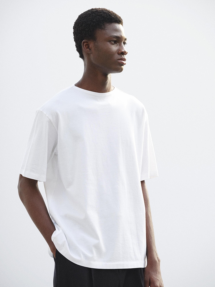 LUSTER PLAITING BOAT NECK TEE - AURALEE Official Website