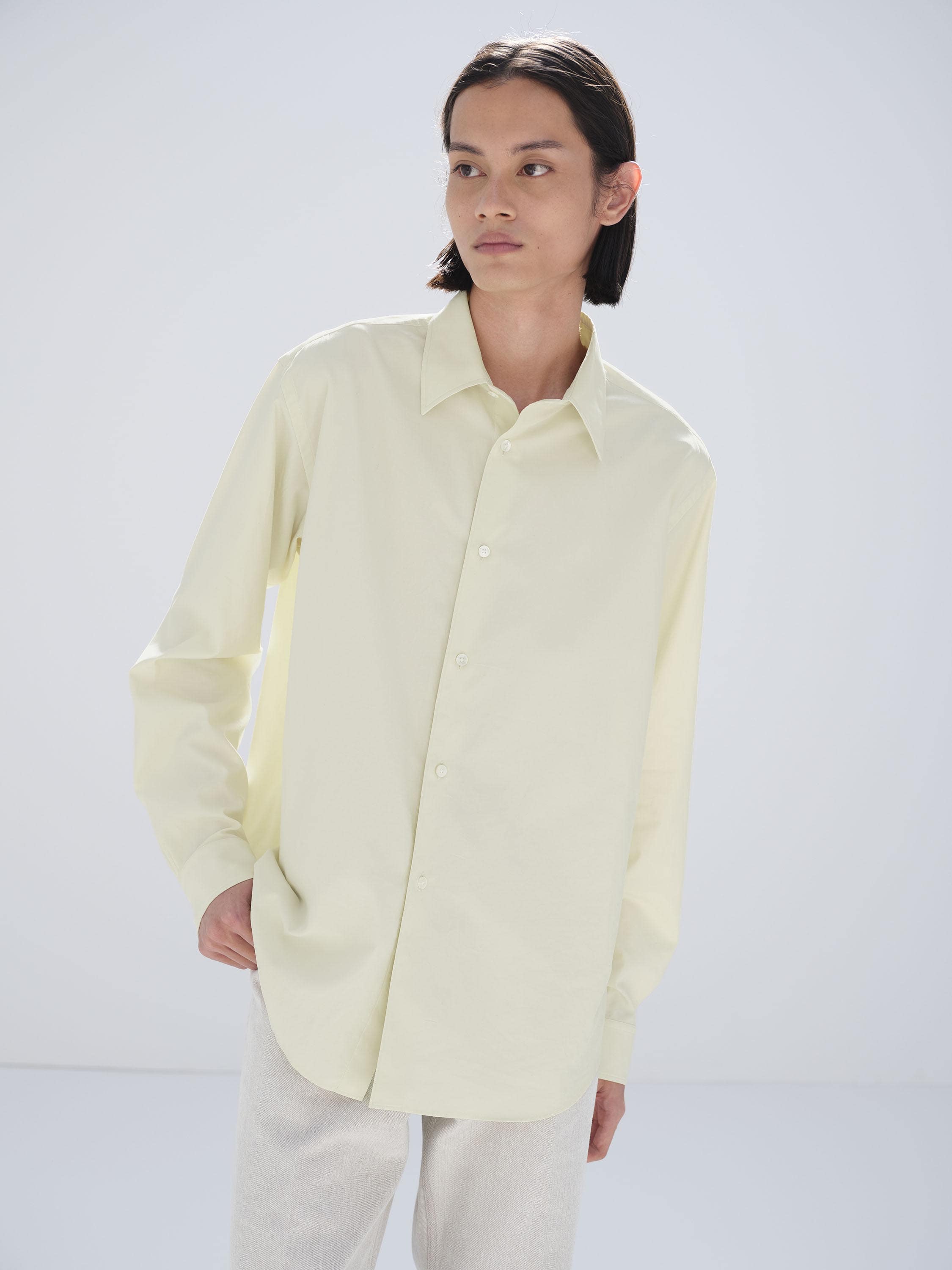 WASHED FINX TWILL SHIRT 詳細画像 VANILLA 1