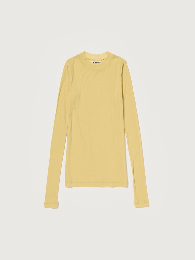 SUPER HIGH GAUGE SHEER RIB L/S TEE - AURALEE Official Website