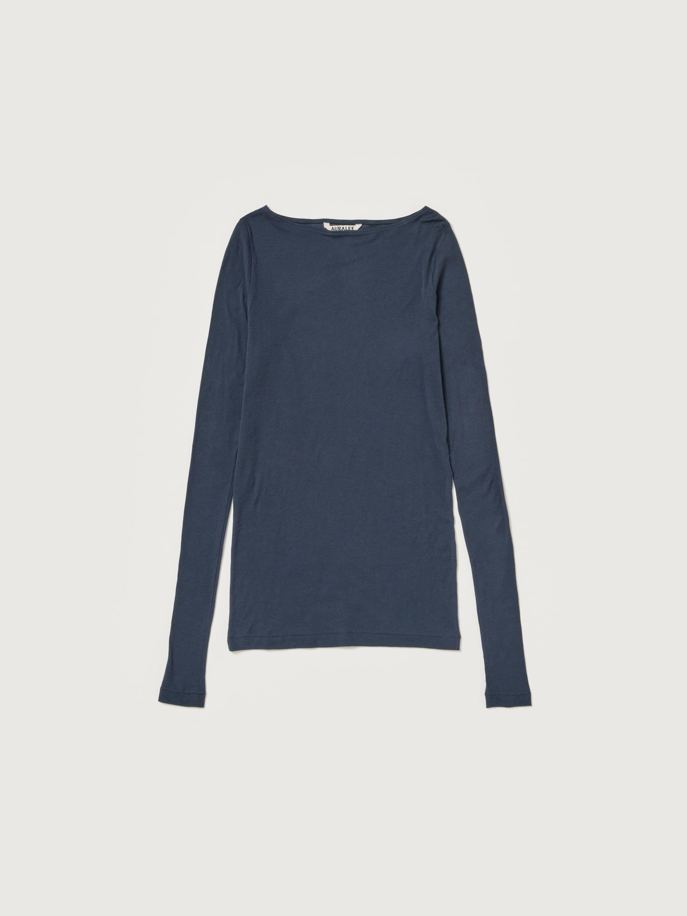 SUPER HIGH GAUGE SHEER RIB BOAT NECK L/S TEE 詳細画像 NAVY 1