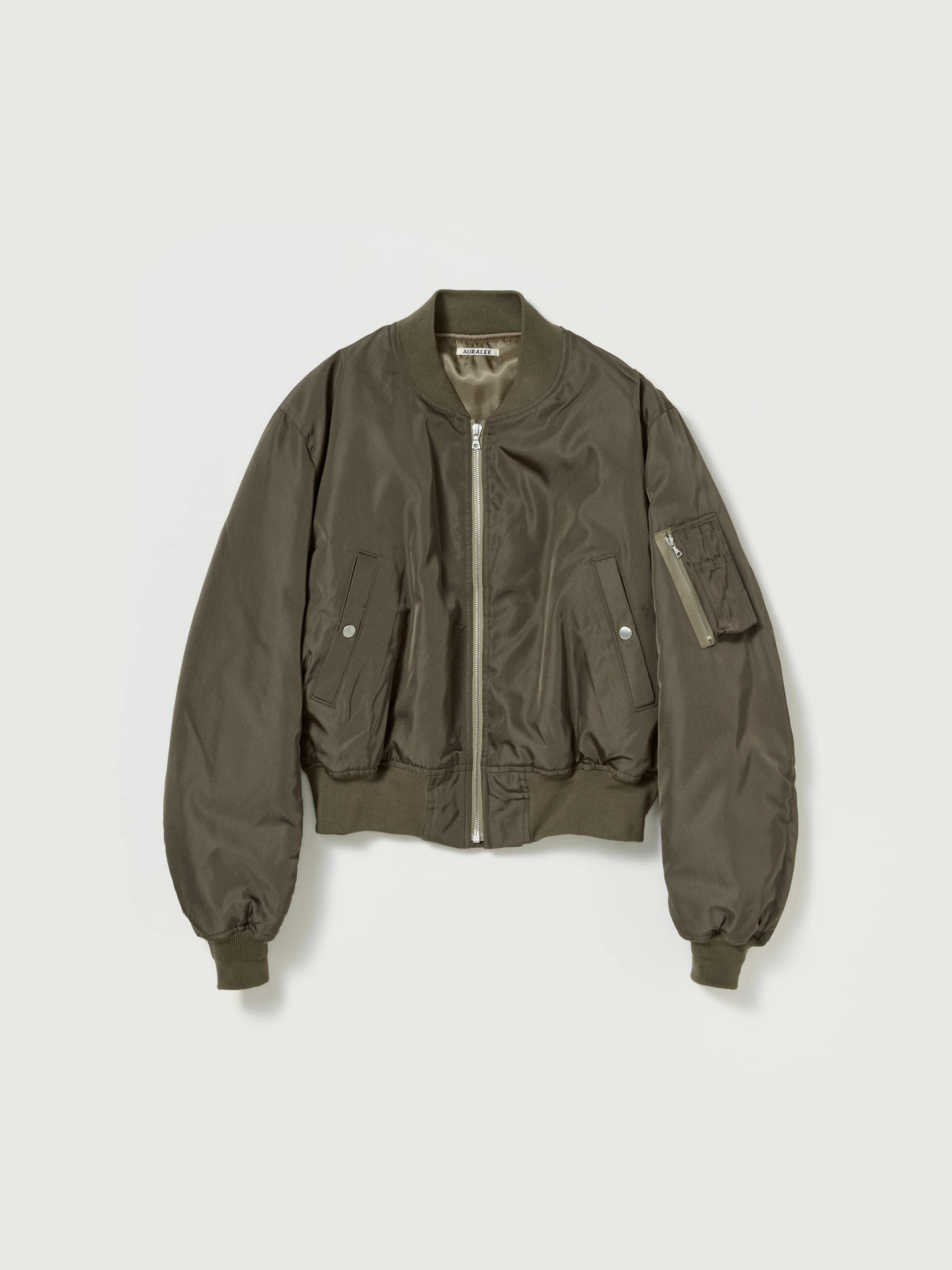 HIGH DENSITY SILK TWILL FLIGHT BLOUSON 詳細画像 DARK OLIVE 1