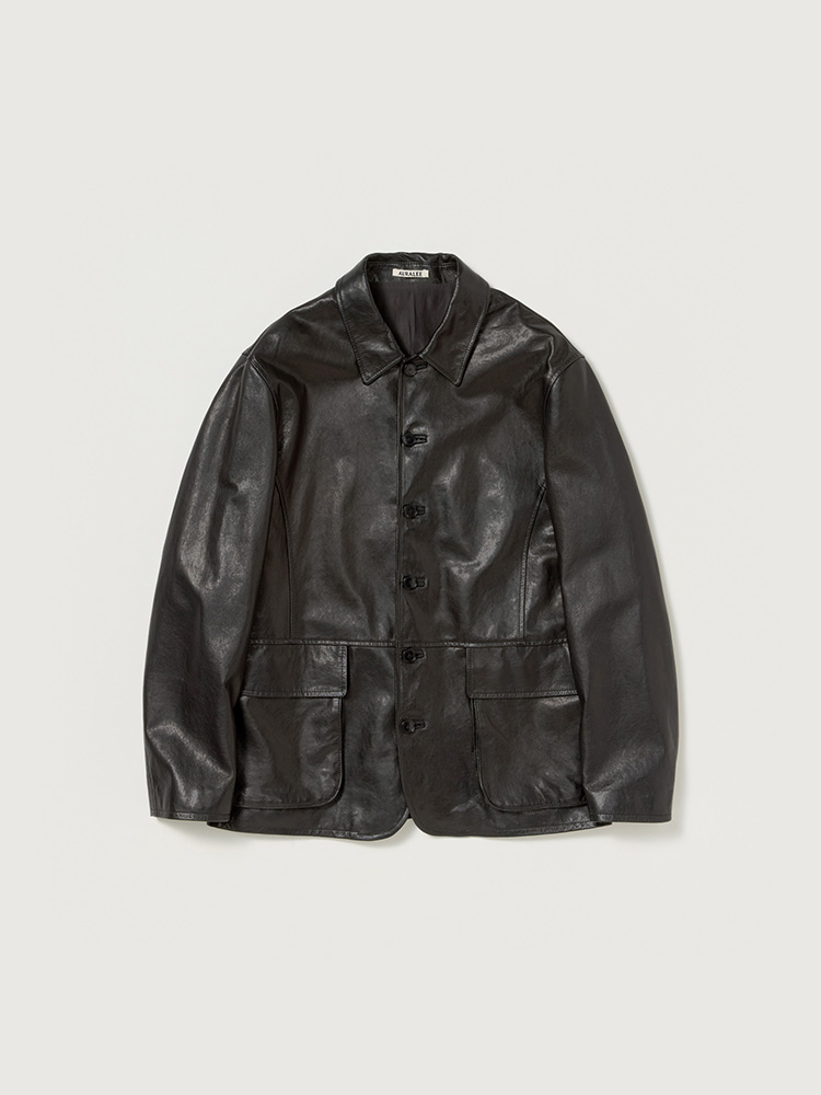 TEXTURED LAMB LEATHER BLOUSON