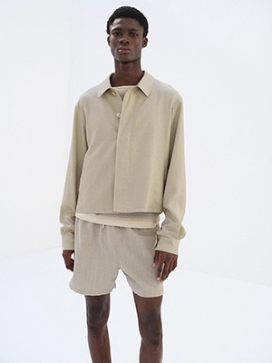 WOOL HERRINGBONE BLOUSON