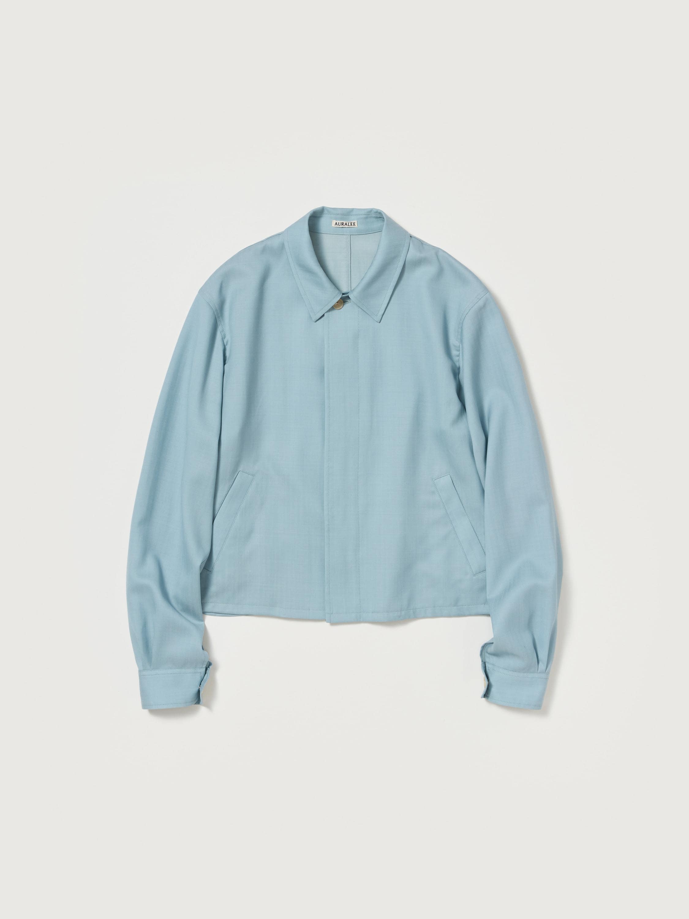 WOOL HERRINGBONE BLOUSON 詳細画像 DUSTY BLUE 1