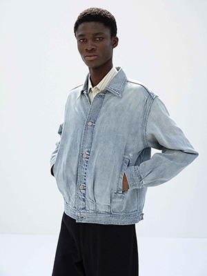 FADED SELVEDGE LIGHT DENIM BLOUSON